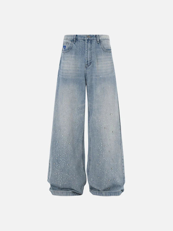 AELFRIC EDEN: BAGGY RHINESTONE JEANS