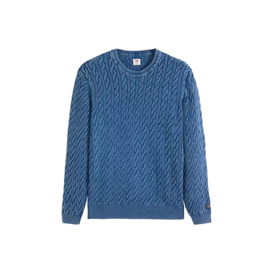 LEVIS: TRUE INDIGO DYE PRESIDIO CABLEKNIT SWEATER