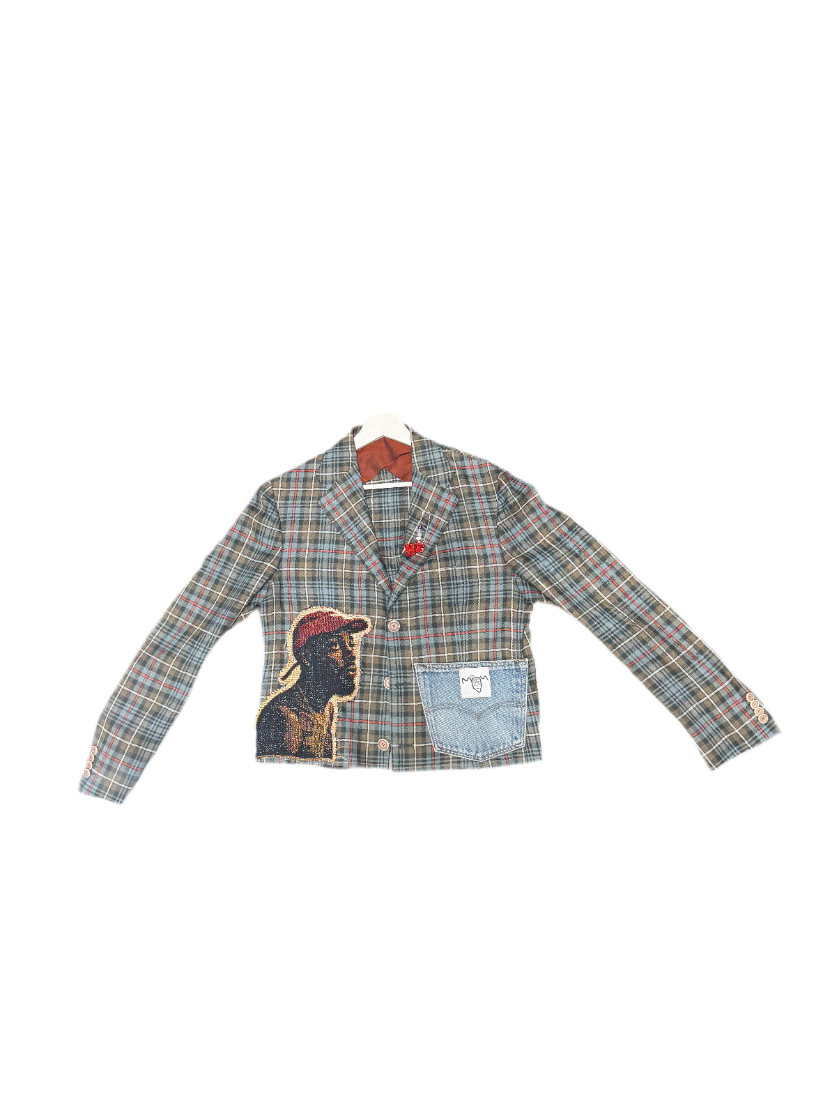 ANGEL GENTLE: UPCLYCLED CROPPED BLAZER