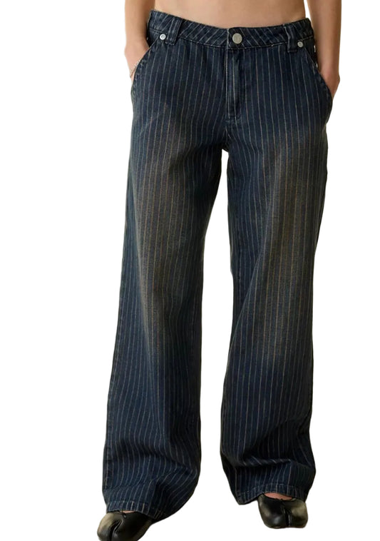 ABRAND JEANS: FADED PINSTRIPE JEANS