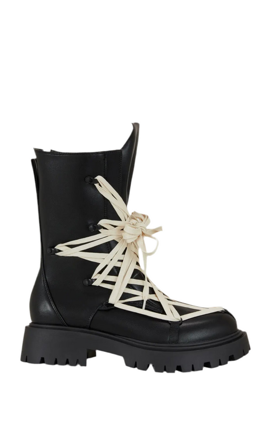 AZALEA WANG: LACE UP COMBAT BOOT