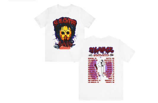 Drake/ 21 SAVAGE SLAUGHTER GANG MASK TEE