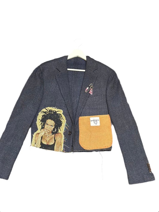 ANGEL GENTLE: UPCLYCLED CROPPED BLAZER