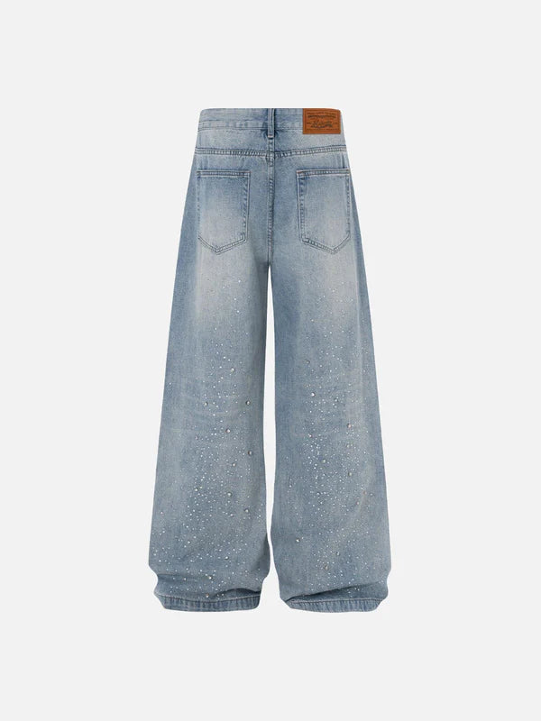 AELFRIC EDEN: BAGGY RHINESTONE JEANS