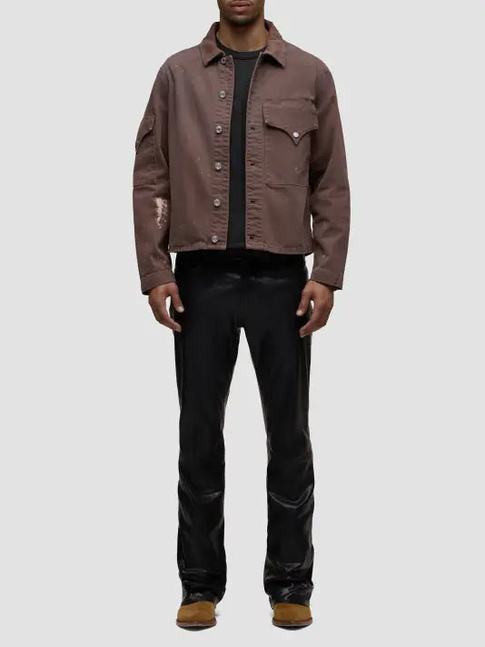 HUDSON: WALKER KICK FLARE LEATHER