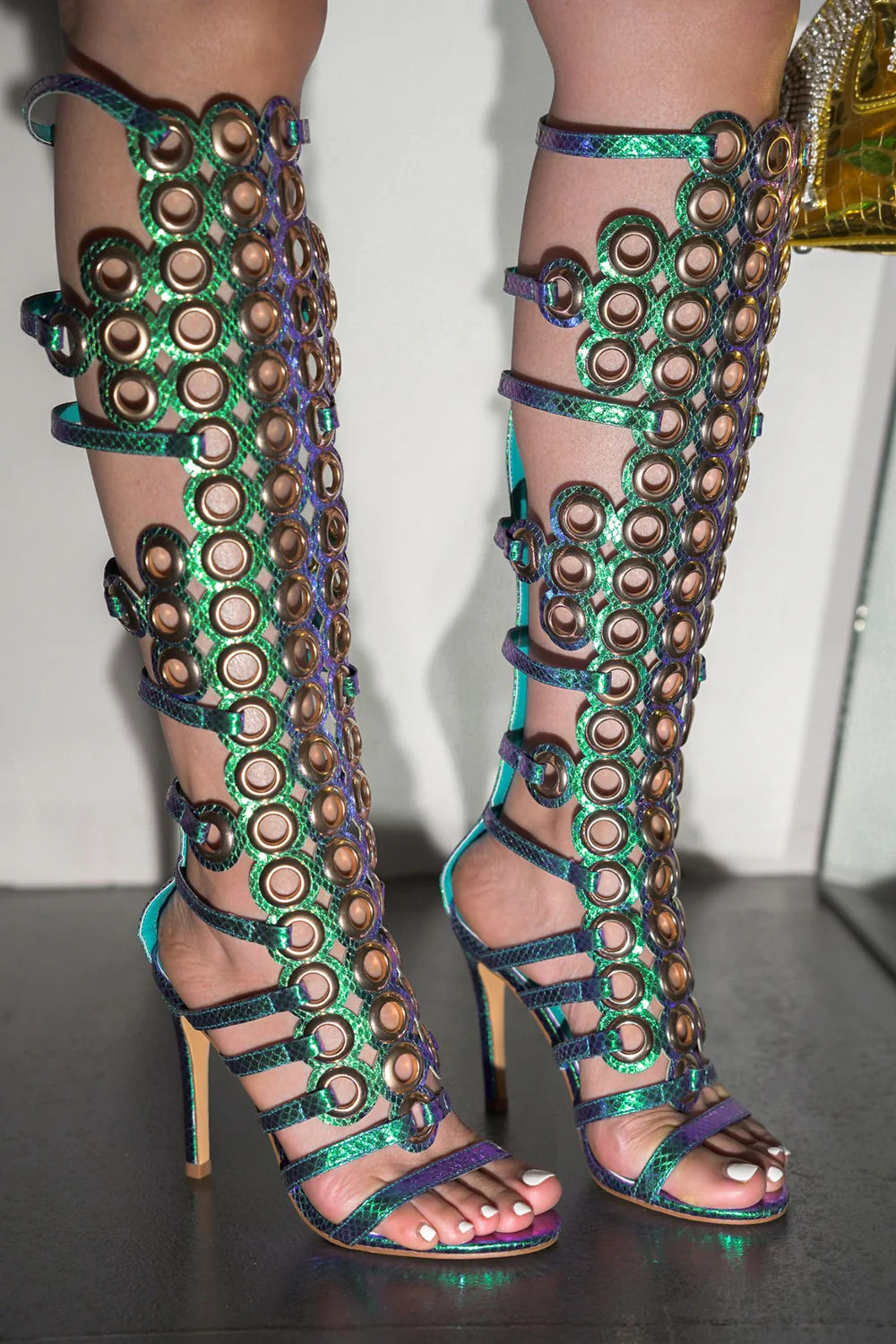 BOHO: GLADIATOR GROMMET SANDAL MERMAID