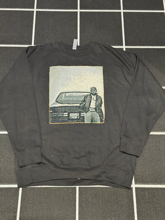 ANGEL GENTLE: TAPESTRY SWEATER- BLACK