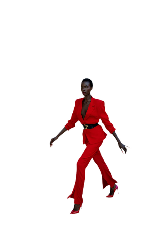 BEULAH: RED PANT SUIT