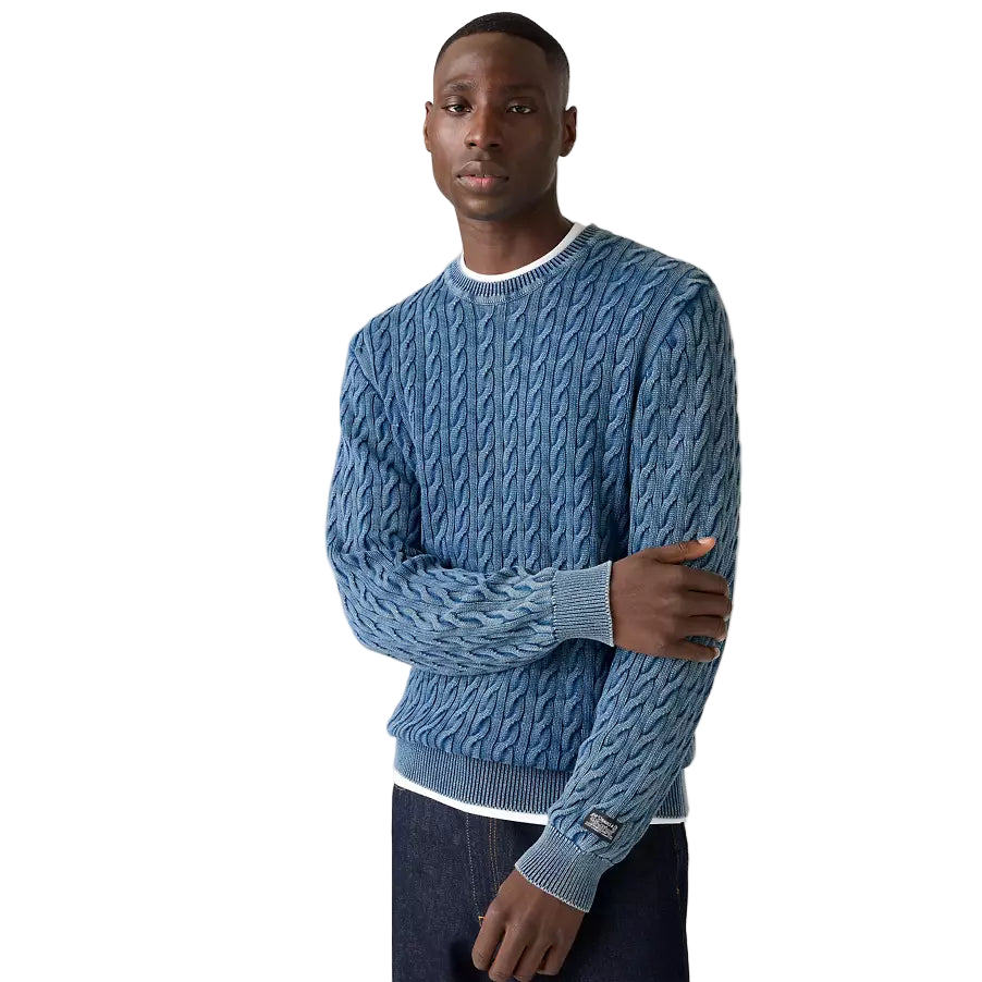 LEVIS: TRUE INDIGO DYE PRESIDIO CABLEKNIT SWEATER