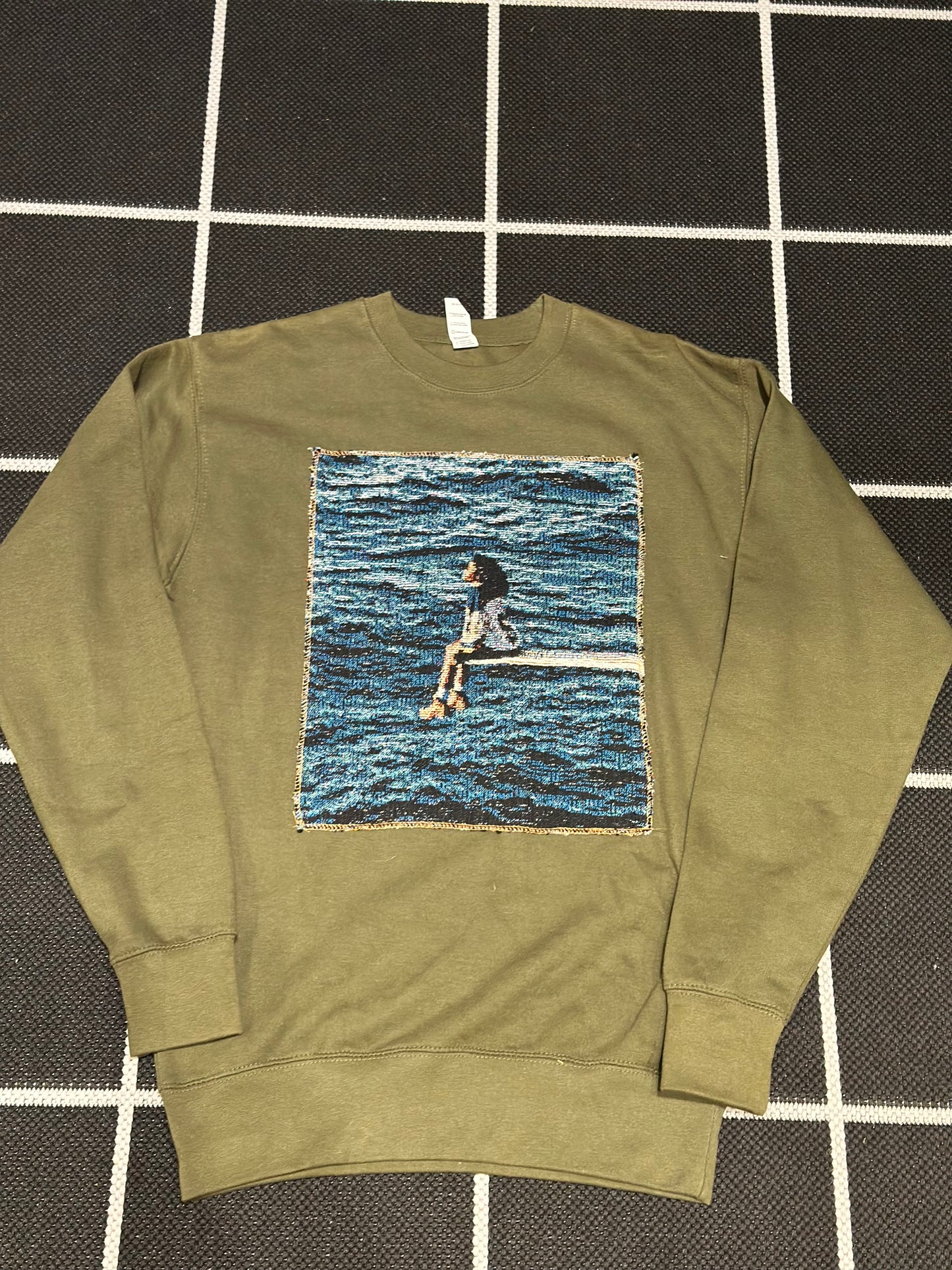 ANGEL GENTLE: TAPESTRY SWEATER- OLIVE