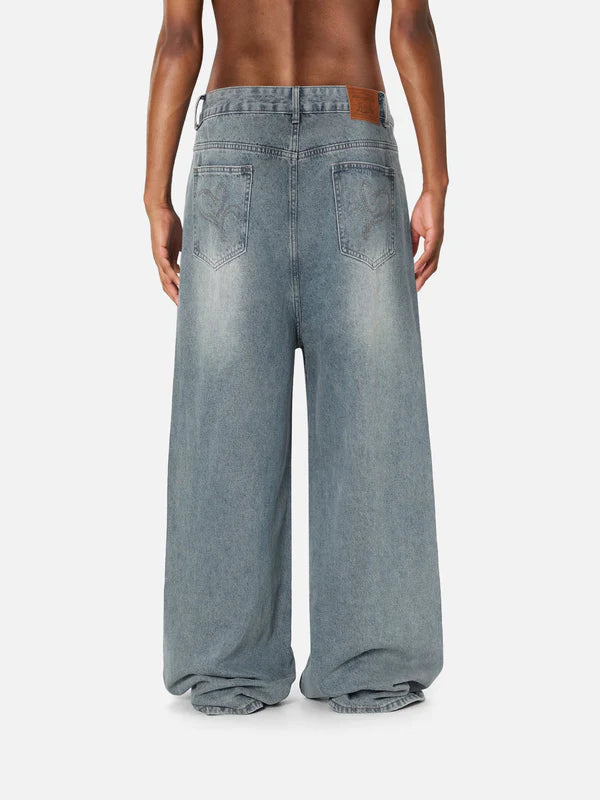 AELFRIC EDEN: BAGGY FRINGE JEANS