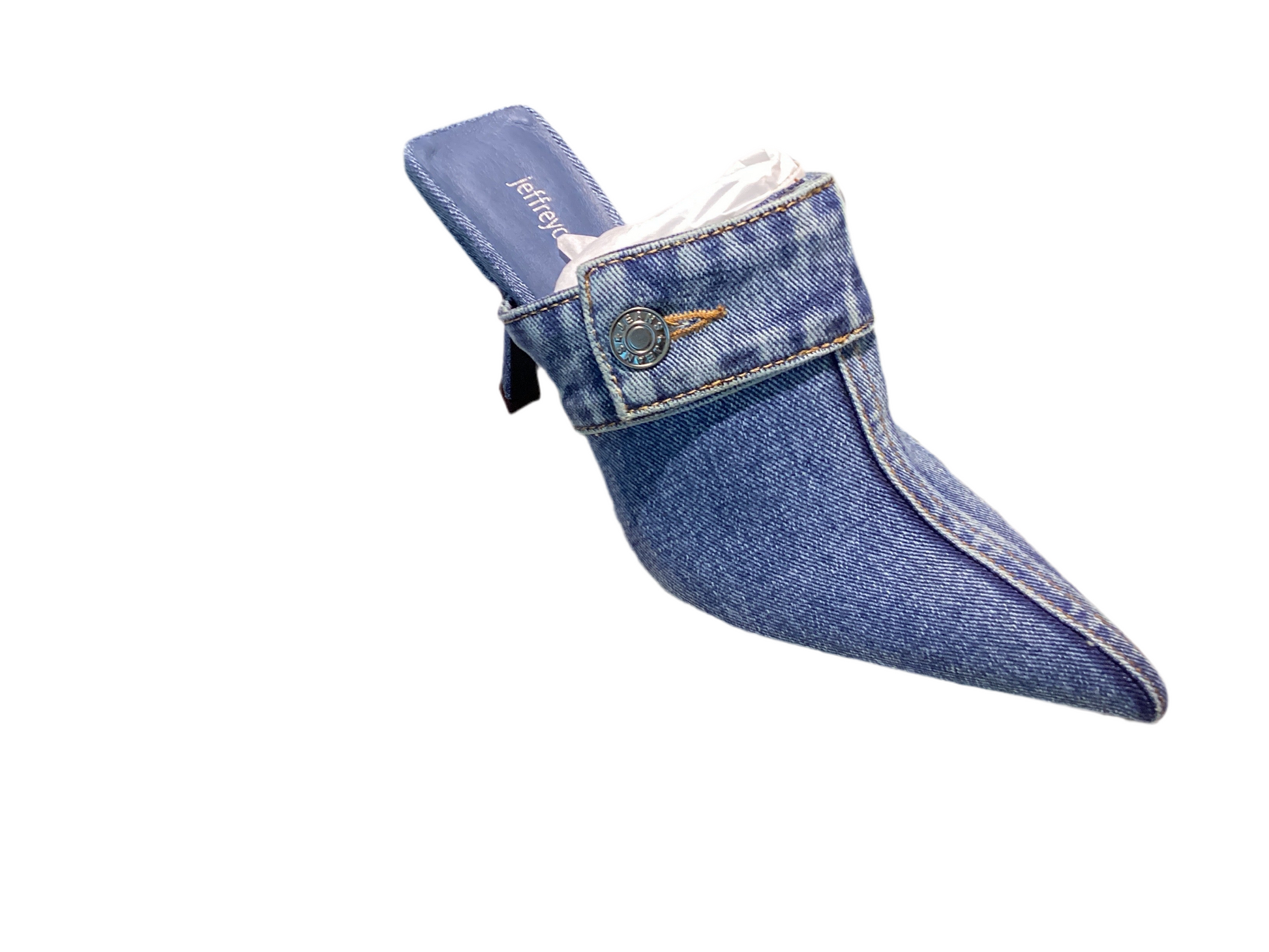 JEFFREY CAMPBELL: BLUE DENIM HEELS