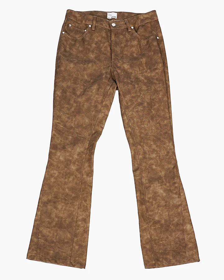 EPTM: ROADHOUSE FLARE PANTS BROWN (flat lay view)