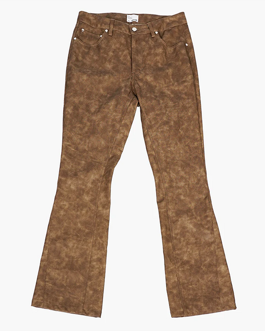 EPTM: ROADHOUSE FLARE PANTS BROWN (flat lay view)