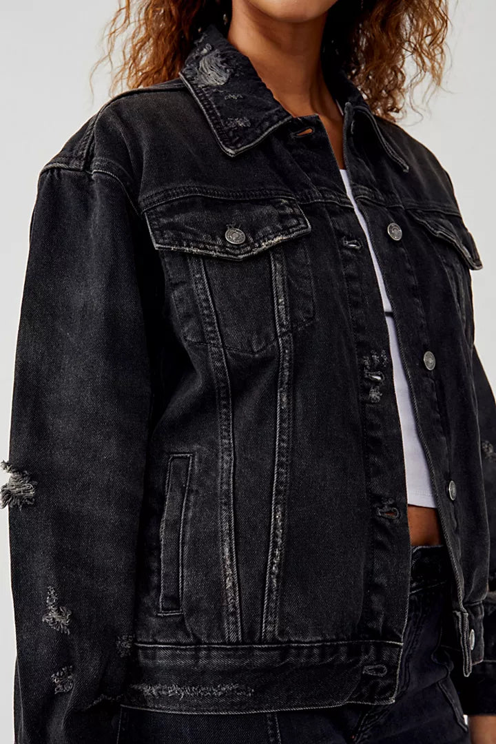 FREE PEOPLE: JOLENE OVERSIZED TRUCKER JACKET