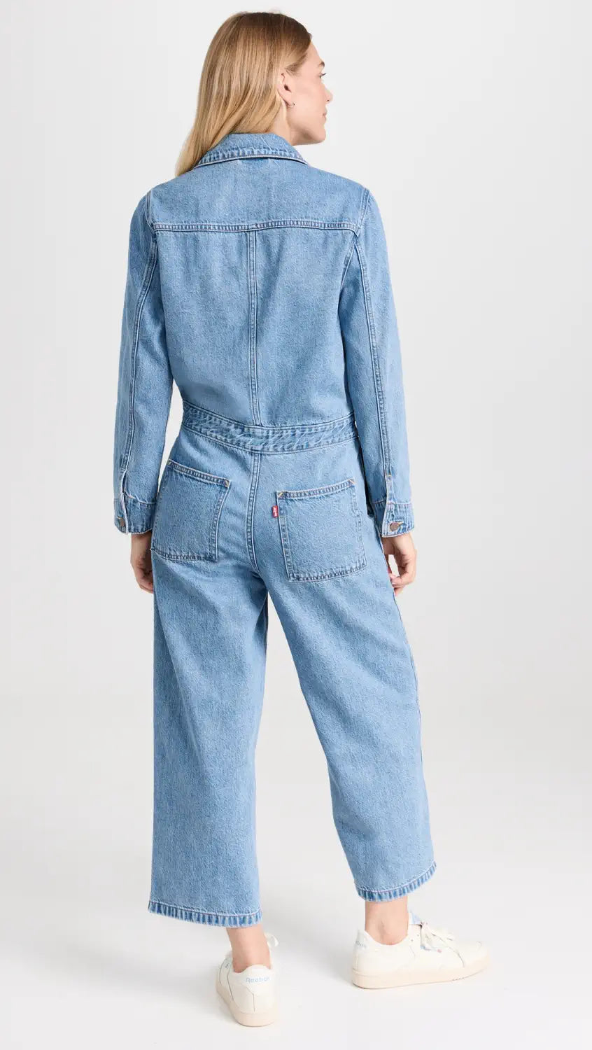 LEVIS: ICONIC JUMPSUIT (back view on model)