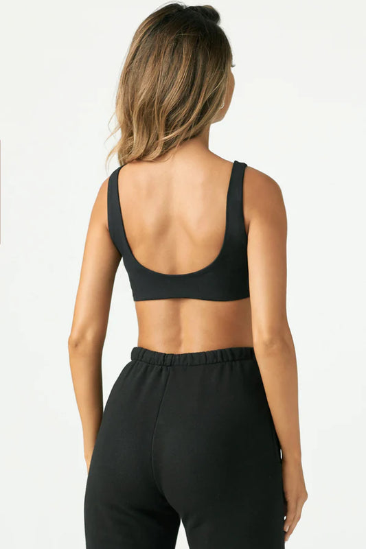 JOAH BROWN: SUEDED ONYX CONTOUR BRA