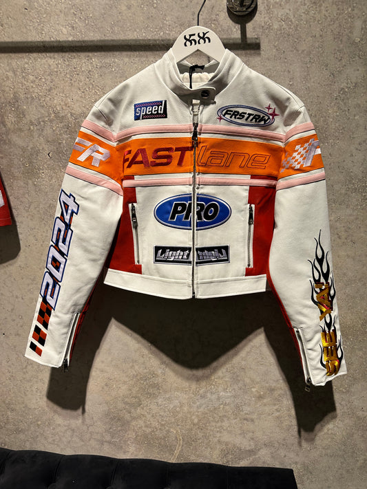 FIRST ROW: FAST LANE LEATHER RACING JACKET