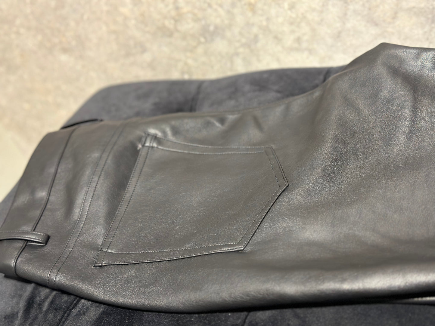 EPTM LEATHER GOPACHI PANTS 2.0 (up close back view)