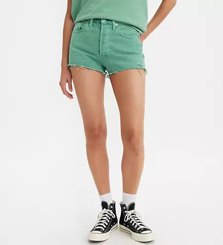 LEVIS ORIGINAL FIT TEAL GREEN SHORTS