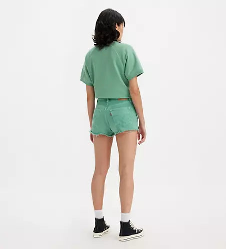 LEVIS ORIGINAL FIT TEAL GREEN SHORTS