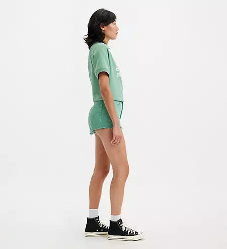 LEVIS: HIGH RISE 501 SHORTS (side view)