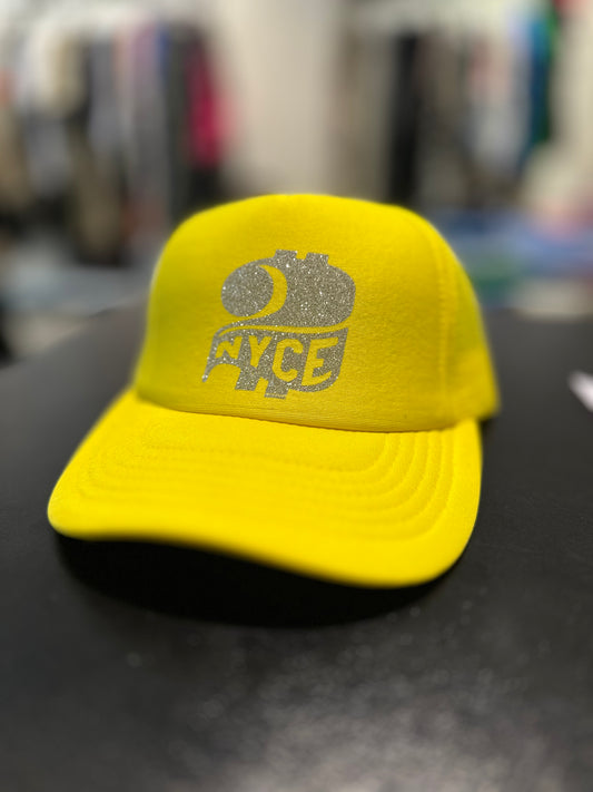 2NYCE Embellished Trucker Hat (yellow front view)

One Size

Adjustable Strap