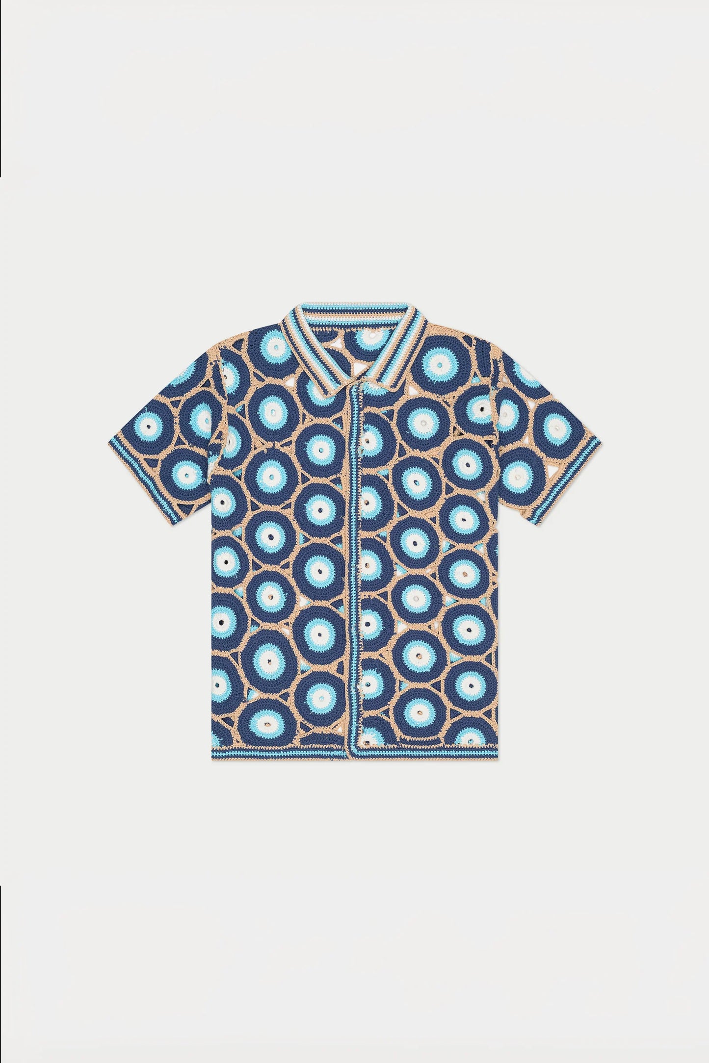 MARVANS: EVIL EYE KNIT SHIRT (flat lay view) front