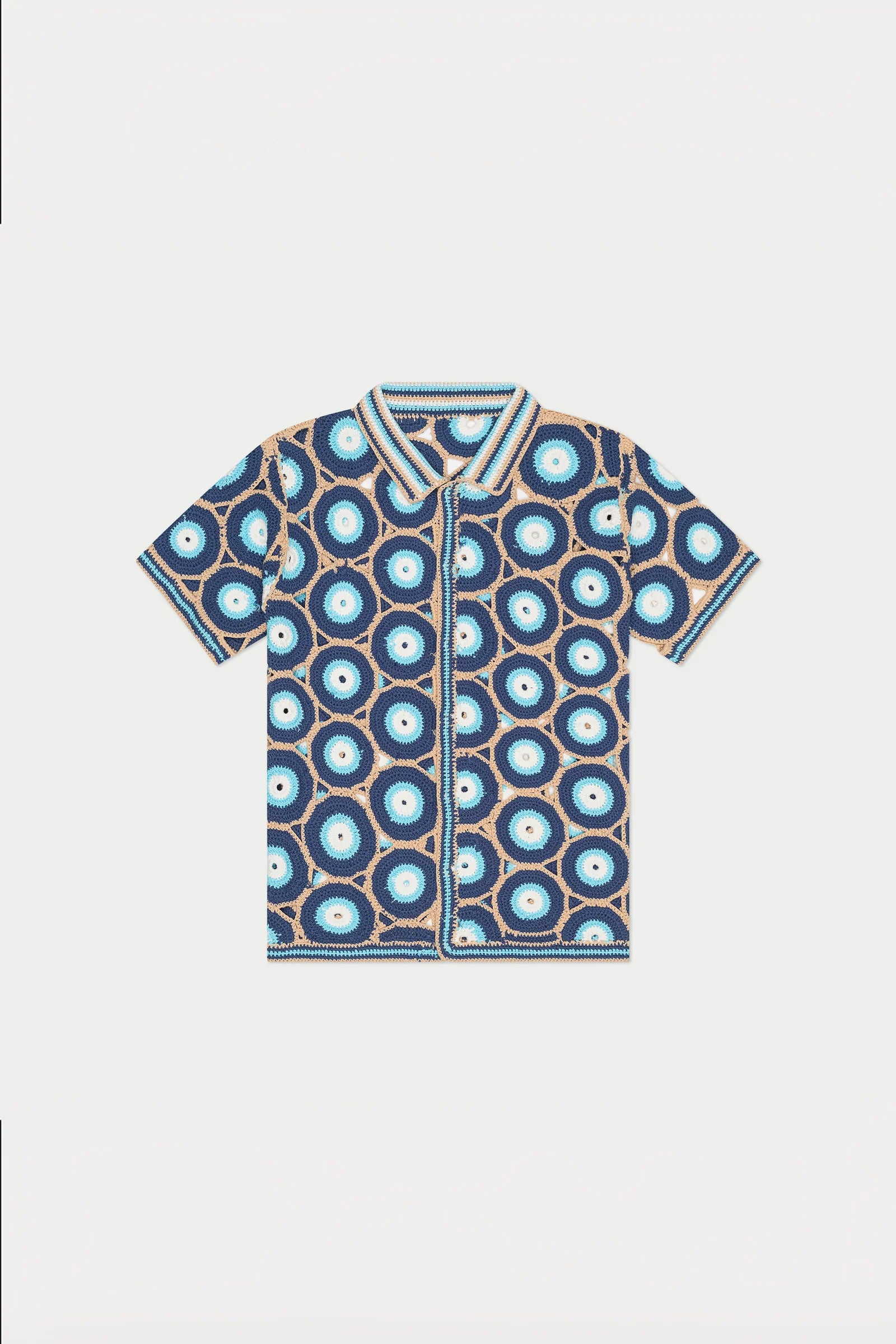 MARVANS: EVIL EYE KNIT SHIRT (flat lay view) front