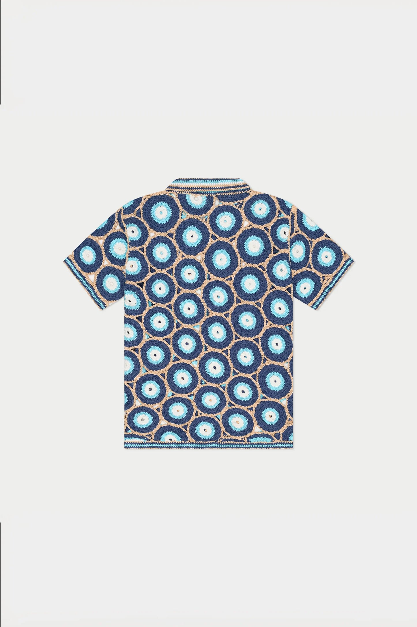 MARVANS: EVIL EYE KNIT SHIRT (back view) flat lay