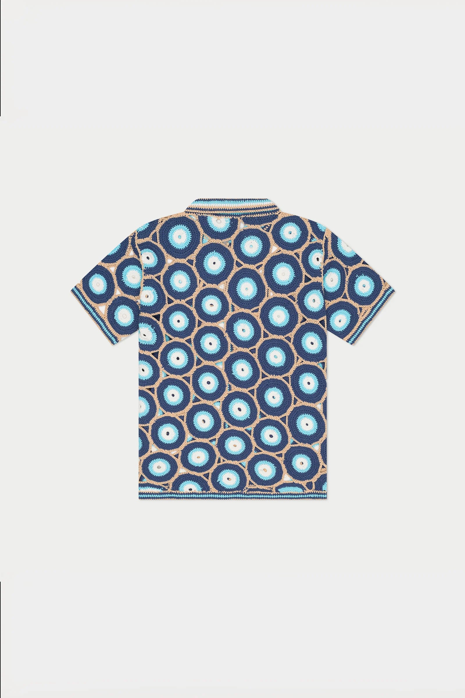 MARVANS: EVIL EYE KNIT SHIRT (back view) flat lay