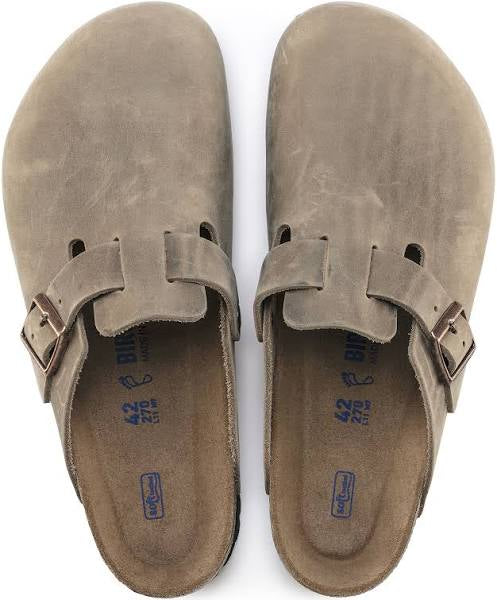 BIRKENSTOCK: BOSTON SUEDE LEATHER CLOG (tabacco brown)