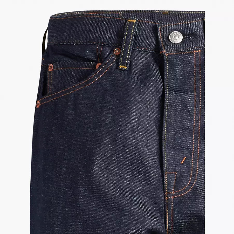 LEVI’S VINTAGE: 1950’s 701 DENIM JEANS (close up view of denim)