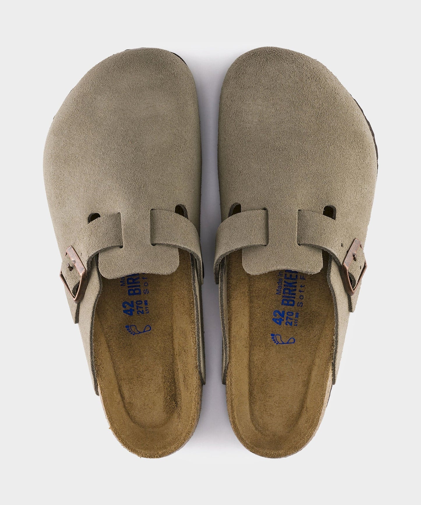 BIRKENSTOCK: BOSTON SUEDE LEATHER CLOG (SUEDE) top view