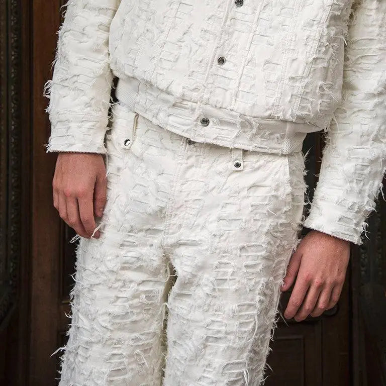 ALPHASTYLE:  COMINS BURNOUT LOGO PANTS