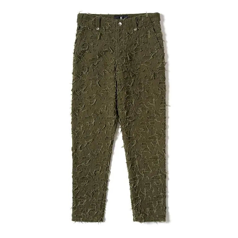 ALPHASTYLE:  COMINS BURNOUT LOGO PANTS