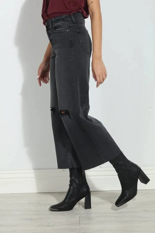 HIDDEN: NORI CROPPED WIDE LEG JEANS