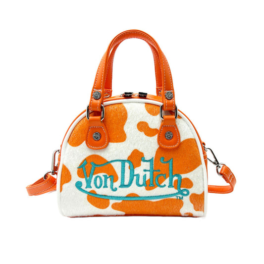 VON DUTCH: COW PRINT BOWLING BAG