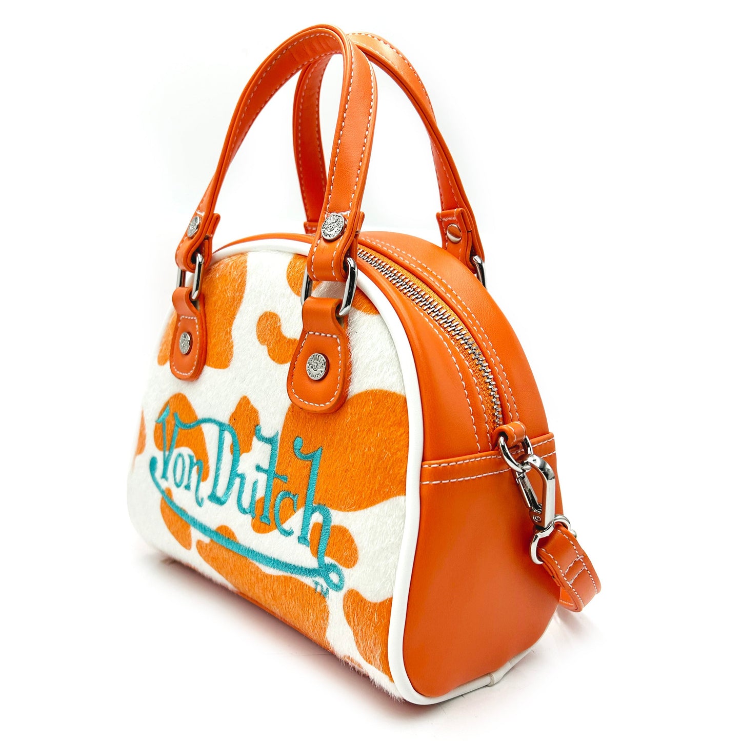 VON DUTCH: COW PRINT BOWLING BAG