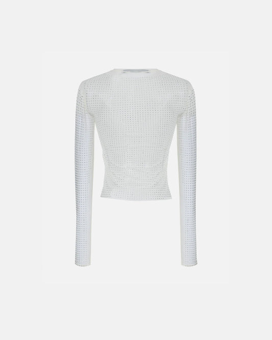 UNDERGOLD: AGNUS RHINESTONE LONGSLEEVE TOP