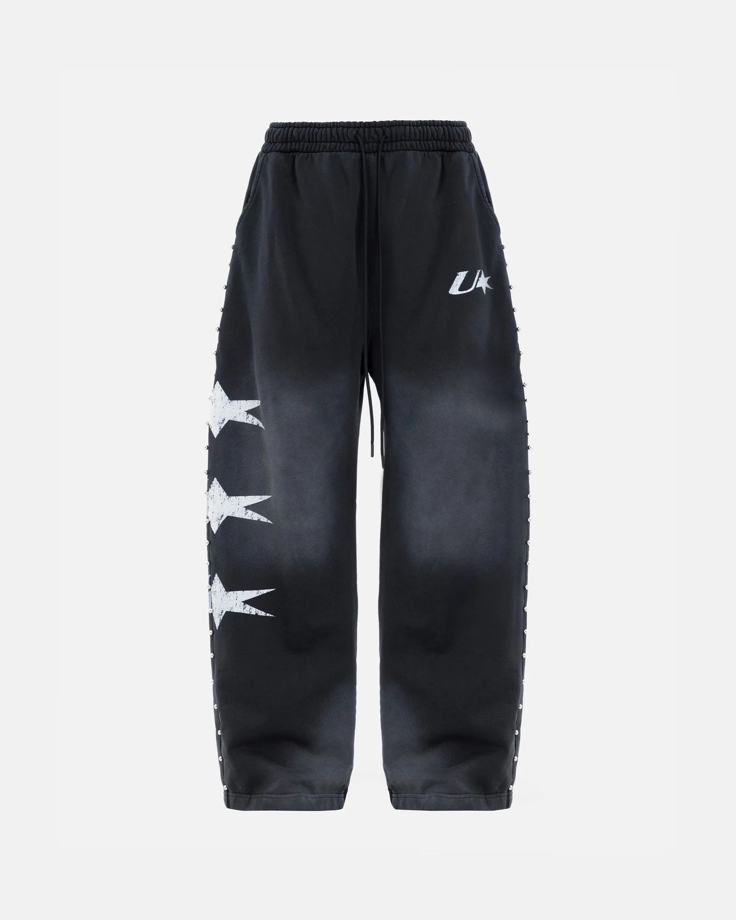 UNDERGOLD: AGNUS DEI U STAR STRAIGHT PANTS- SMOKEY BLACK