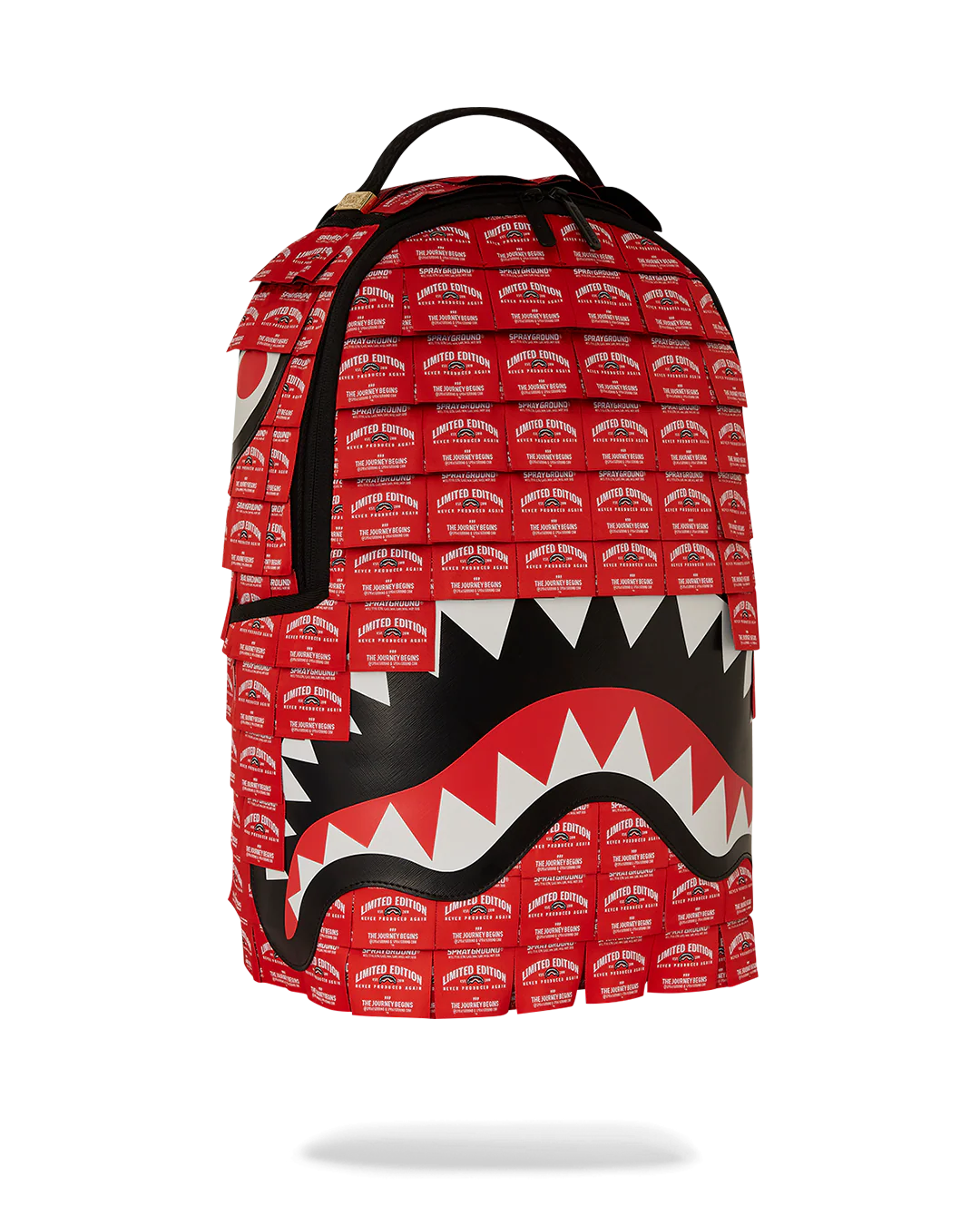 SPRAYGROUND: MADE OF WOVEN LABELS SHARK BACKPACK