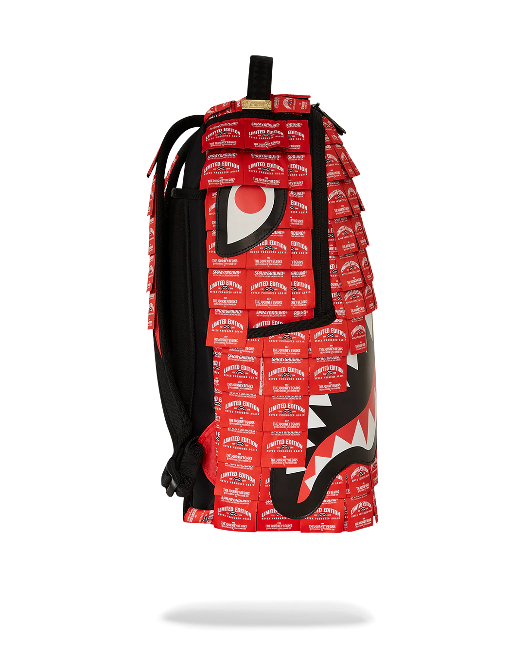 SPRAYGROUND: MADE OF WOVEN LABELS SHARK BACKPACK