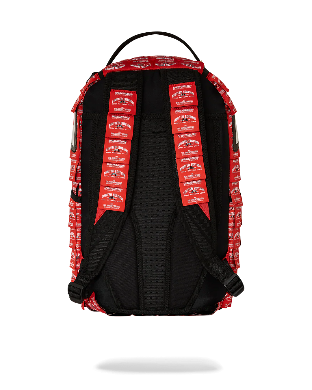 SPRAYGROUND: MADE OF WOVEN LABELS SHARK BACKPACK
