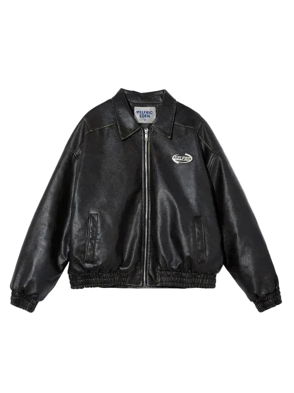 AELFRIC EDEN: FAUX LEATHER CROPPED JACKET