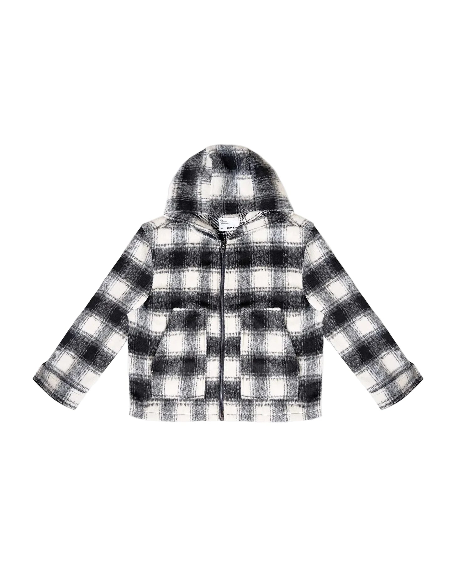 EPTM MOHAIR FLANNEL JACKET - BLACK/WHITE