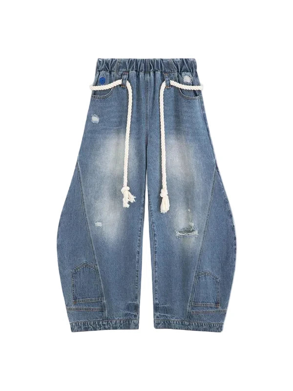 AELFRIC EDEN: REVERSE SUPER BAGGY BARREL JEANS