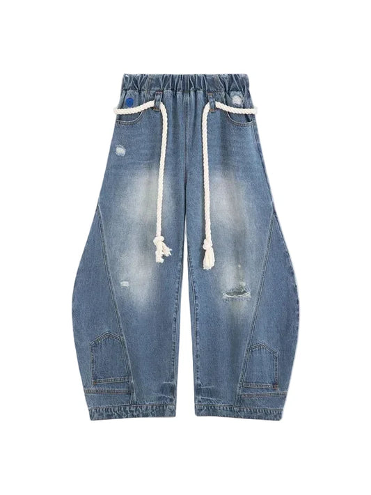 AELFRIC EDEN: REVERSE SUPER BAGGY BARREL JEANS