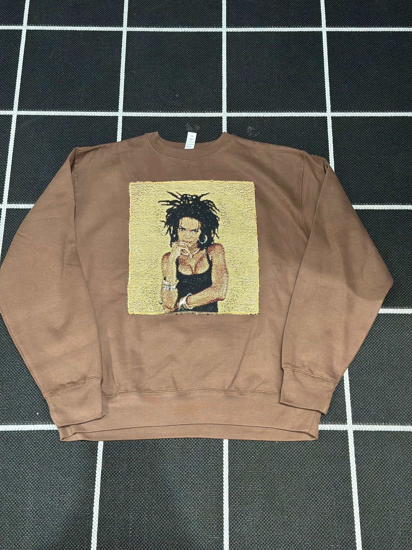 ANGEL GENTLE: TAPESTRY SWEATER- BROWN