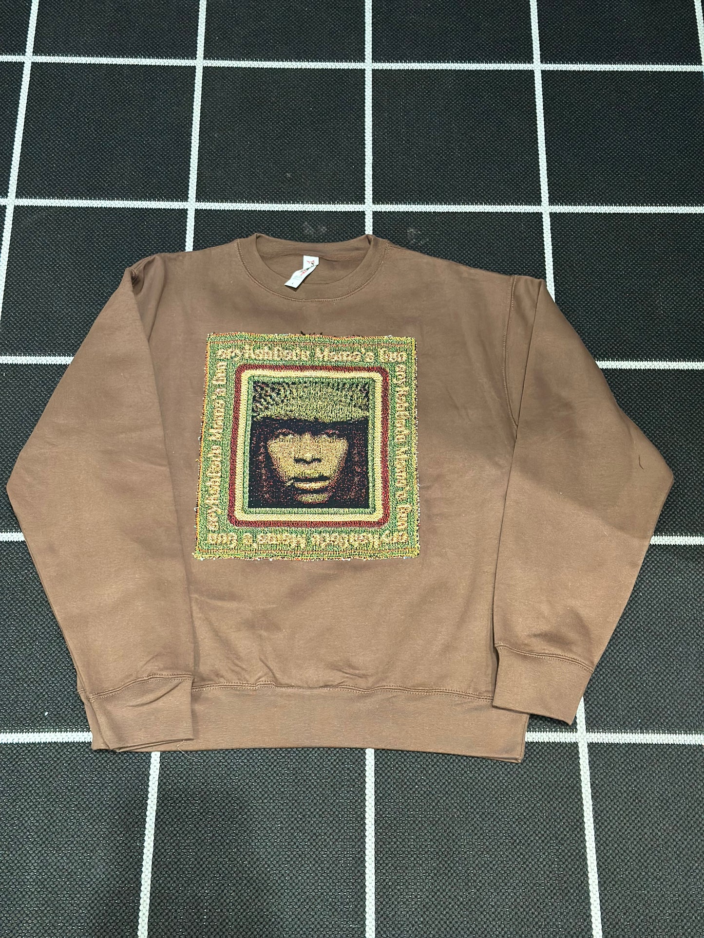 ANGEL GENTLE: TAPESTRY SWEATER- BROWN